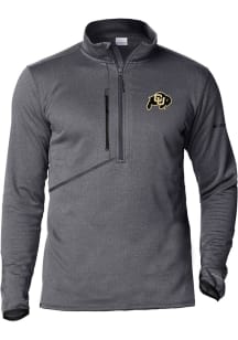 Columbia Colorado Buffaloes Mens Black Park View Long Sleeve Qtr Zip Pullover