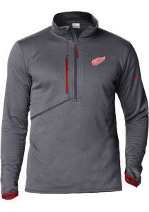 Columbia Detroit Red Wings Mens Red Park View Long Sleeve 1/4 Zip Pullover
