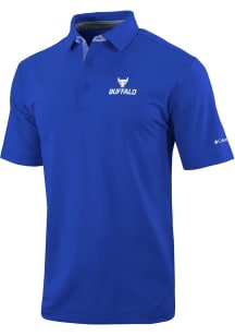 Columbia Buffalo Bulls Mens Blue Even Lie Short Sleeve Polo