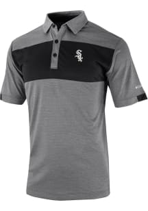 Columbia Chicago White Sox Mens Black Total Control Short Sleeve Polo