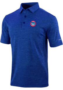 Columbia Chicago Cubs Mens Blue Set II Short Sleeve Polo