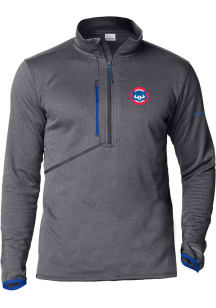 Columbia Chicago Cubs Mens Blue Park View Long Sleeve 1/4 Zip Pullover