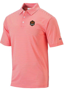 Columbia Houston Dynamo Mens Orange Invite Stripe Short Sleeve Polo