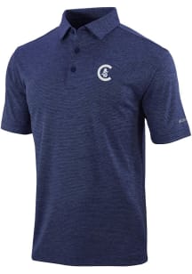 Columbia Chicago Cubs Mens Navy Blue Set II Short Sleeve Polo