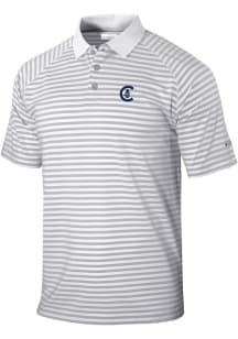 Columbia Chicago Cubs Mens Grey League Short Sleeve Polo