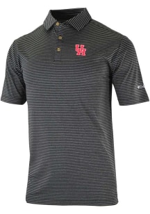Columbia Houston Cougars Mens Black Invite II Short Sleeve Polo