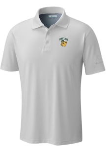 Columbia Baylor Bears Mens White Drag Short Sleeve Polo