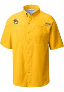 Columbia Missouri Tigers Mens Yellow Tamiami Short Sleeve Dress Shirt