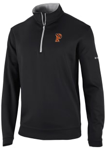 Columbia Princeton Tigers Mens Black Wickham Hills Long Sleeve Qtr Zip Pullover