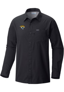 Columbia Jacksonville Jaguars Mens Black Heat Seal Slack Tide Long Sleeve Dress Shirt