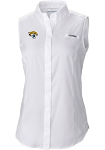 Columbia Jacksonville Jaguars Womens White Heat Seal Omni Wick Tamiami Polo Shirt
