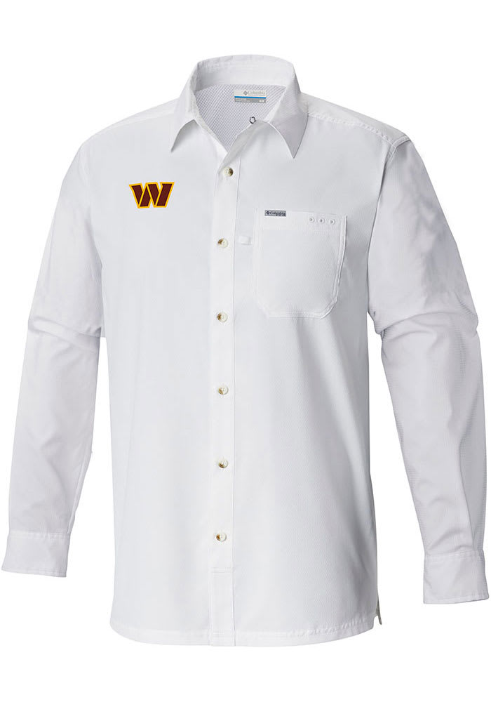 Washington Commanders Mens Columbia White Heat Seal Slack