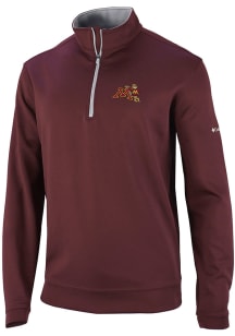 Mens Minnesota Golden Gophers Maroon Columbia Wickham Hills Qtr Zip Pullover