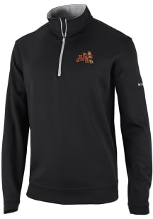 Mens Minnesota Golden Gophers Black Columbia Wickham Hills Qtr Zip Pullover