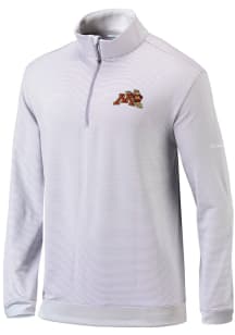 Mens Minnesota Golden Gophers Grey Columbia Even Lie Qtr Zip Pullover