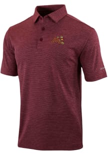 Mens Minnesota Golden Gophers Maroon Columbia Set II Short Sleeve Polo Shirt