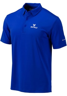 Columbia Buffalo Bulls Mens Blue Drive Short Sleeve Polo