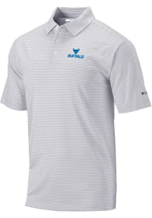 Columbia Buffalo Bulls Mens Grey Invite Stripe Short Sleeve Polo