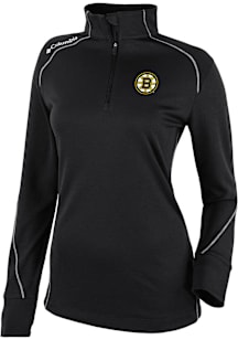 Columbia Boston Bruins Womens Black Heat Seal Omni Wick Shotgun 2.0 Qtr Zip