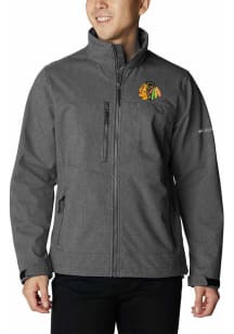 Columbia Chicago Blackhawks Mens Grey Heat Seal Ascender Medium Weight Jacket