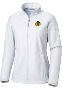 Columbia Chicago Blackhawks Womens Grey Heat Seal Kruser Ridge Light Weight Jacket