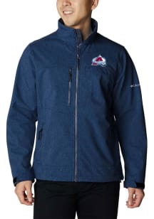 Columbia Colorado Avalanche Mens Navy Blue Heat Seal Ascender Medium Weight Jacket