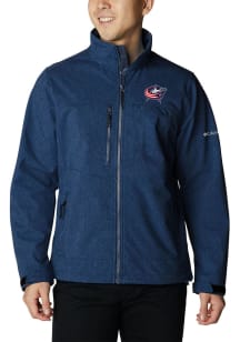 Columbia Columbus Blue Jackets Mens Navy Blue Heat Seal Ascender Medium Weight Jacket