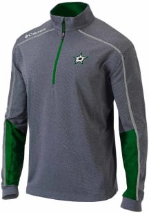 Columbia Dallas Stars Mens Green Heat Seal Omni Wick Shotgun 2.0 Long Sleeve Qtr Zip Pullover