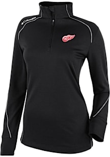 Columbia Detroit Red Wings Womens Black Heat Seal Omni Wick Shotgun 2.0 Qtr Zip