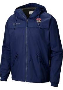 Columbia Florida Panthers Mens Navy Blue Heat Seal Oroville Creek Outerwear Lined Jacket