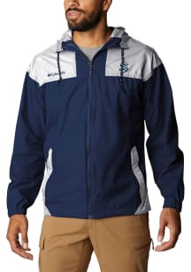 Columbia Seattle Kraken Mens Navy Blue Heat Seal Flash Challenger Light Weight Jacket