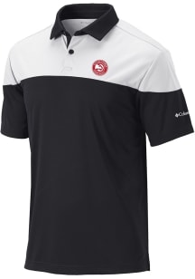 Columbia Atlanta Hawks Mens Black Heat Seal Omni Wick Best Ball Short Sleeve Polo