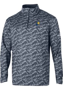 Columbia Indiana Pacers Mens Navy Blue Wickham Hills Honeycomb Long Sleeve Qtr Zip Pullover