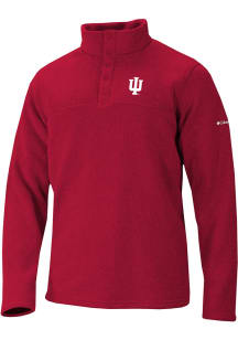 Mens Indiana Hoosiers Red Columbia Alto Pass Qtr Zip Pullover