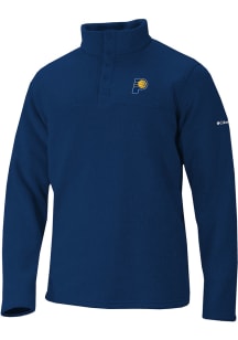 Columbia Indiana Pacers Mens Navy Blue Alto Pass Long Sleeve Qtr Zip Pullover