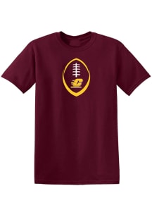 Central Michigan Chippewas Maroon Football Short Sleeve T Shirt