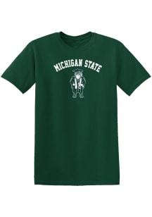 Michigan State Spartans Green Graduation Sparty Short Sleeve T Shirt