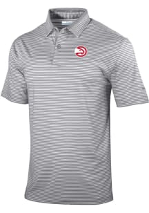 Columbia Atlanta Hawks Mens Grey Heat Seal Golden Hills Polo Short Sleeve Polo