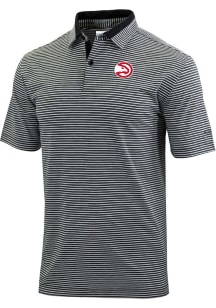 Columbia Atlanta Hawks Mens Black Heat Seal Golden Hills Polo Short Sleeve Polo