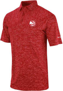 Columbia Atlanta Hawks Mens Red Heat Seal Heading Out Short Sleeve Polo