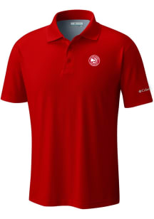 Columbia Atlanta Hawks Mens Red Heat Seal Low Drag Offshore Polo Short Sleeve Polo