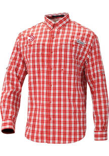Columbia Atlanta Hawks Mens Red Heat Seal Super Tamiami LS T Long Sleeve Dress Shirt