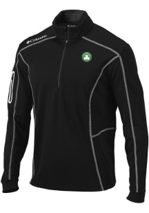 Columbia Boston Celtics Mens Black Heat Seal Omni Wick Shotgun Long Sleeve Qtr Zip Pullover