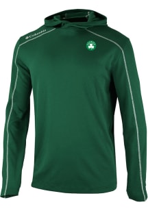 Columbia Boston Celtics Mens Green Heat Seal Omni Wick Shot Gun Long Sleeve Hoodie