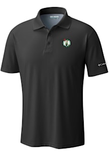 Columbia Boston Celtics Mens Black Heat Seal Low Drag Offshore Polo Short Sleeve Polo