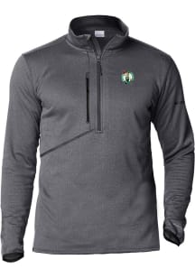 Columbia Boston Celtics Mens Black Heat Seal Park View Fleece Half Zip Pullover Long Sleeve Qtr Zi..