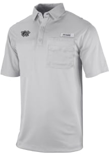Columbia Brooklyn Nets Mens Grey Heat Seal Omni Wick Flycaster Short Sleeve Polo