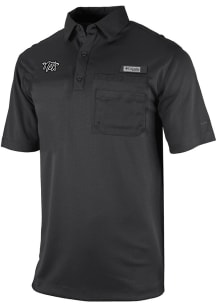 Columbia Brooklyn Nets Mens Black Heat Seal Omni Wick Flycaster Short Sleeve Polo