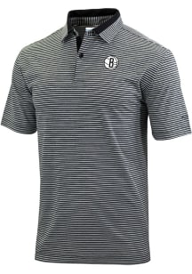 Columbia Brooklyn Nets Mens Black Heat Seal Golden Hills Polo Short Sleeve Polo