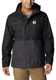 Columbia Brooklyn Nets Mens Black Heat Seal Hikebound Light Weight Jacket